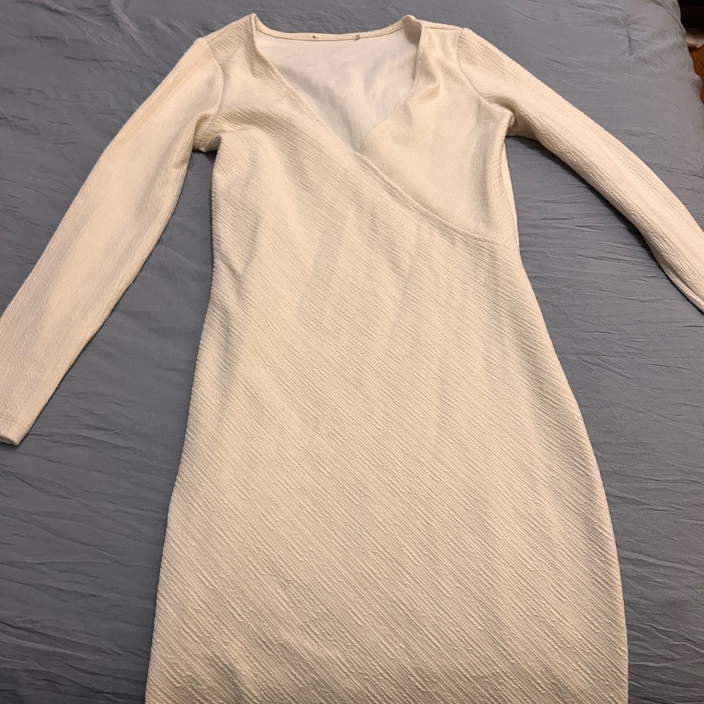 Mango ribbed dress light cream 0-2